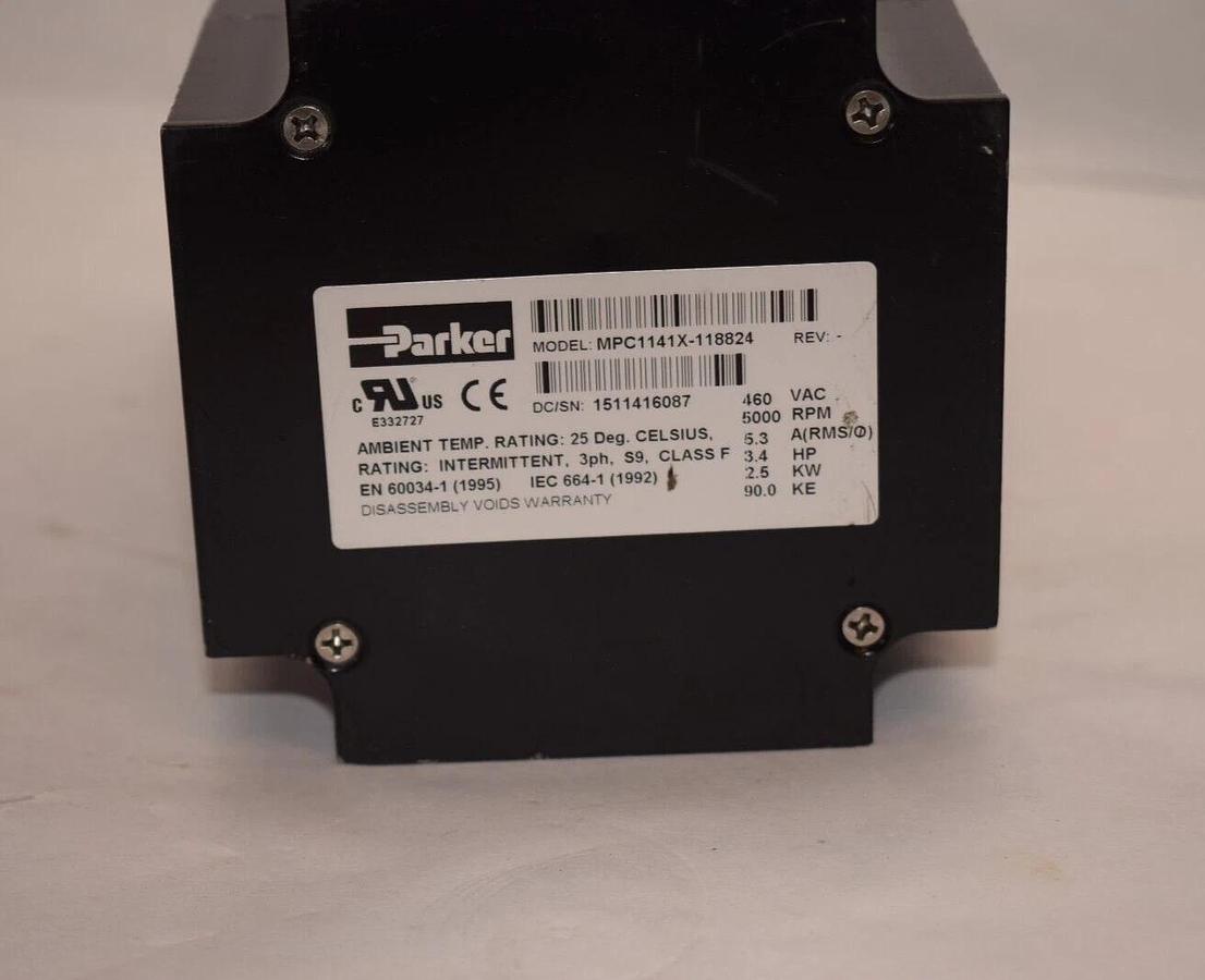 PARKER MPC1141X-118824 Servo Motor 3ph 460v 3.4hp 2.5kw MPC1141X118824 (NEW)