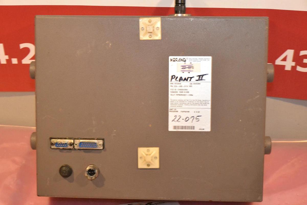 Used NORAND BAR CODE ID STATION WITH ANTENNA RT5940 3345394 225-480-011/003