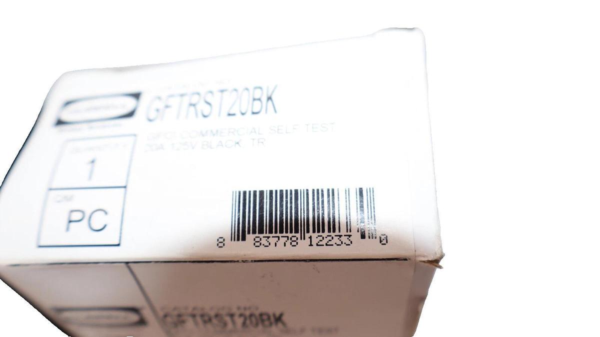 (NEW) HUBBELL GFTRST20BK 20A 125V Black GFCI Commercial Self Test Receptacle