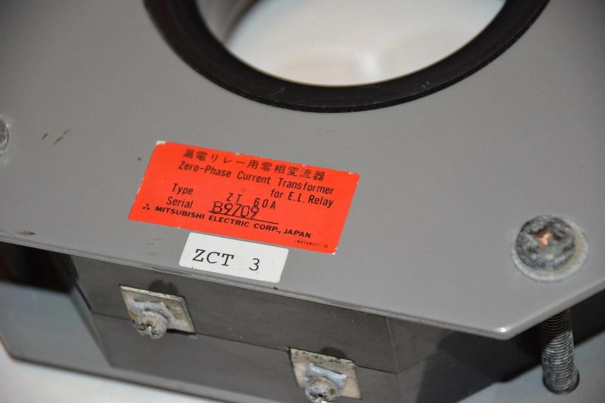 Refurbished MITSUBISHI ELECTRIC ZT60A ZERO-PHASE CURRENT TRANSFORMER FOR E.L. RELAY
