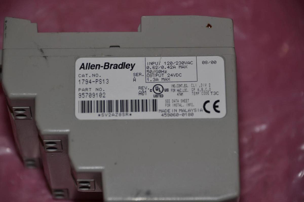 Used Allen Bradley Power Supply 1794-PS13 1794 PS13 1794PS13 Ser. A 95709102 REV. A01