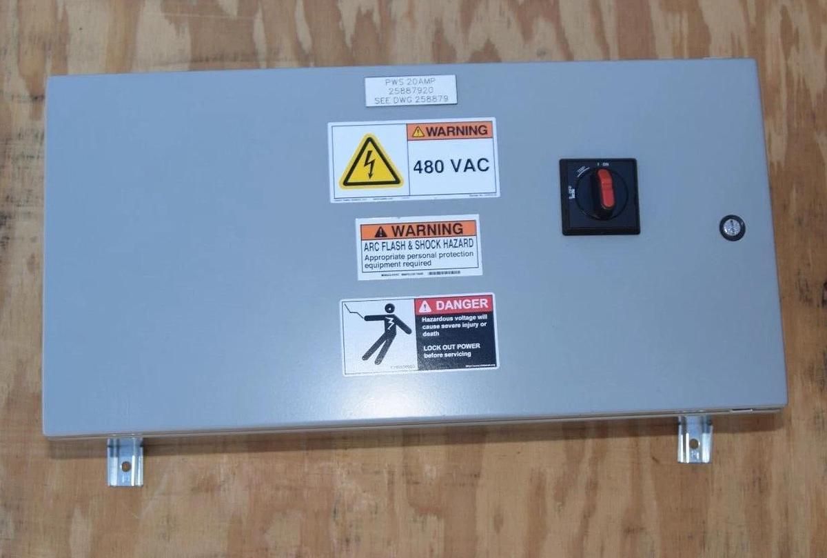 HOFFMAN CSD12248 Enclosure w/ 24v Power Supply 20A Disconnect 480v 3RV2711-1DD10