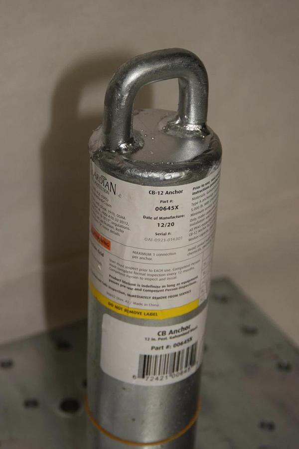 Guardian 00645X CB-12 CB Galvanized Roof Anchor 12-Inch Tall 12 inch ‎(NEW)