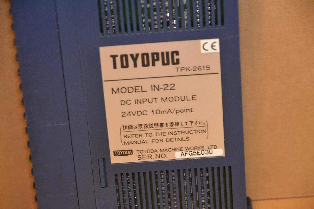 Used Toyopuc IN-22 PLC DC Input Module TPK-2615 IN 22 IN22