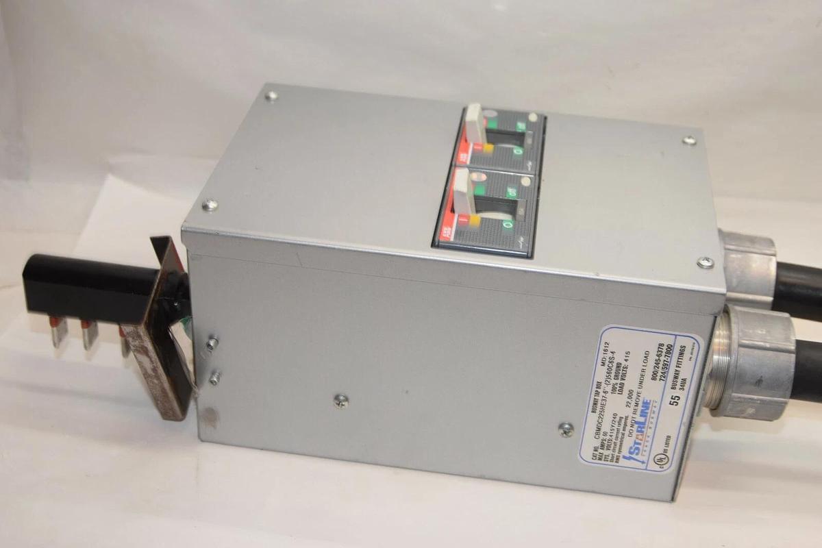 Used ABB StarLine Busway 225 A Tap Drop Box 60 amp CBMDC225HE37-6" Walter 361 63A-6h