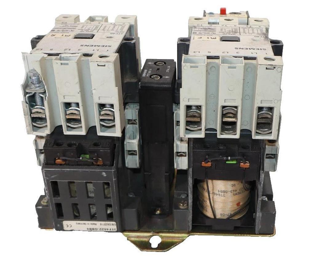 Used Siemens Reversing Starter Contactor CRL0F4622  24vdc Coil (Damaged)