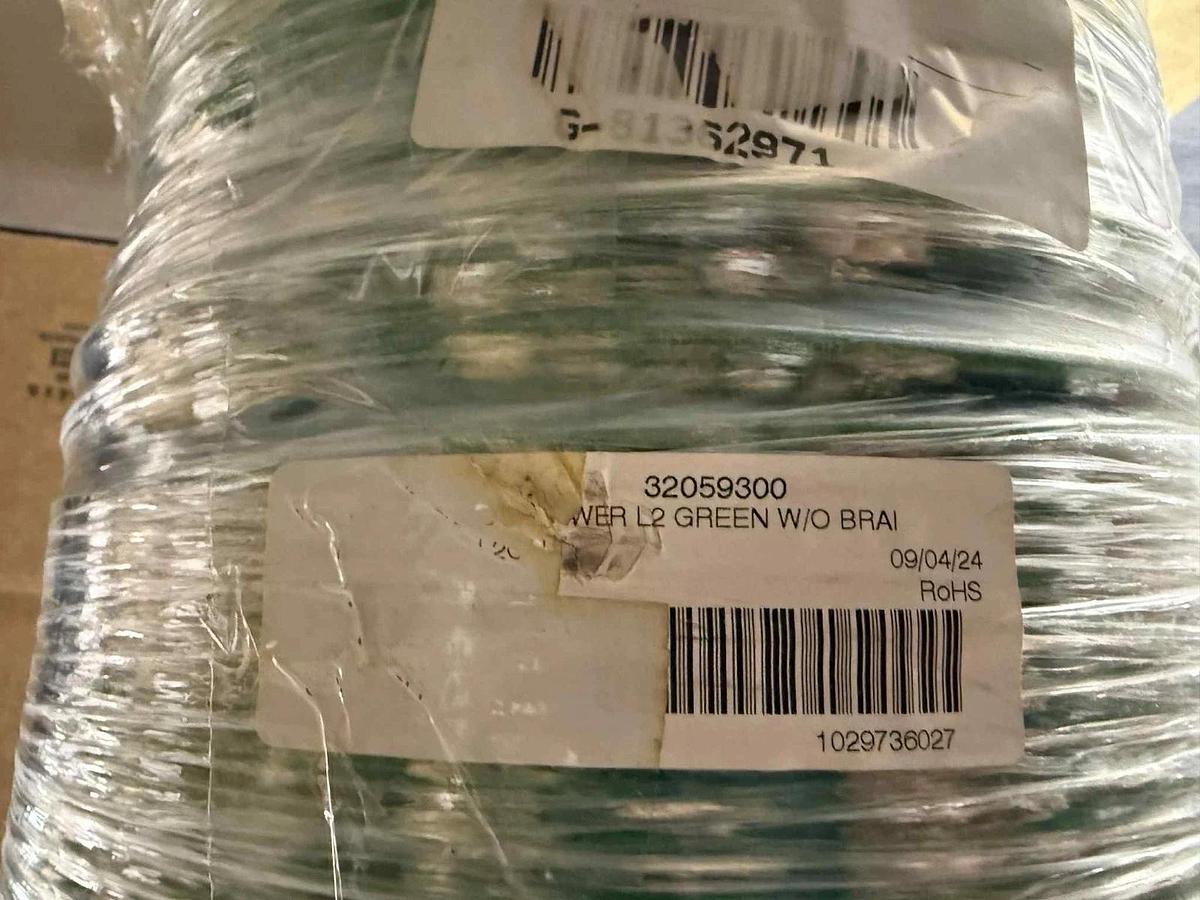 1000' RG Flex Wire 10 AWG DC Power L2 Green w/o Braid 10AWG-L2GN 3578 RHH-RHW2