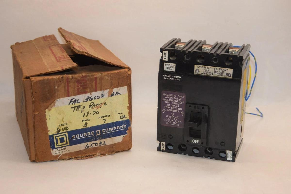 (NEW) SQUARE D FAL3600712M1212 7A 7 Amp 7 A 600V 3P Circuit Breaker