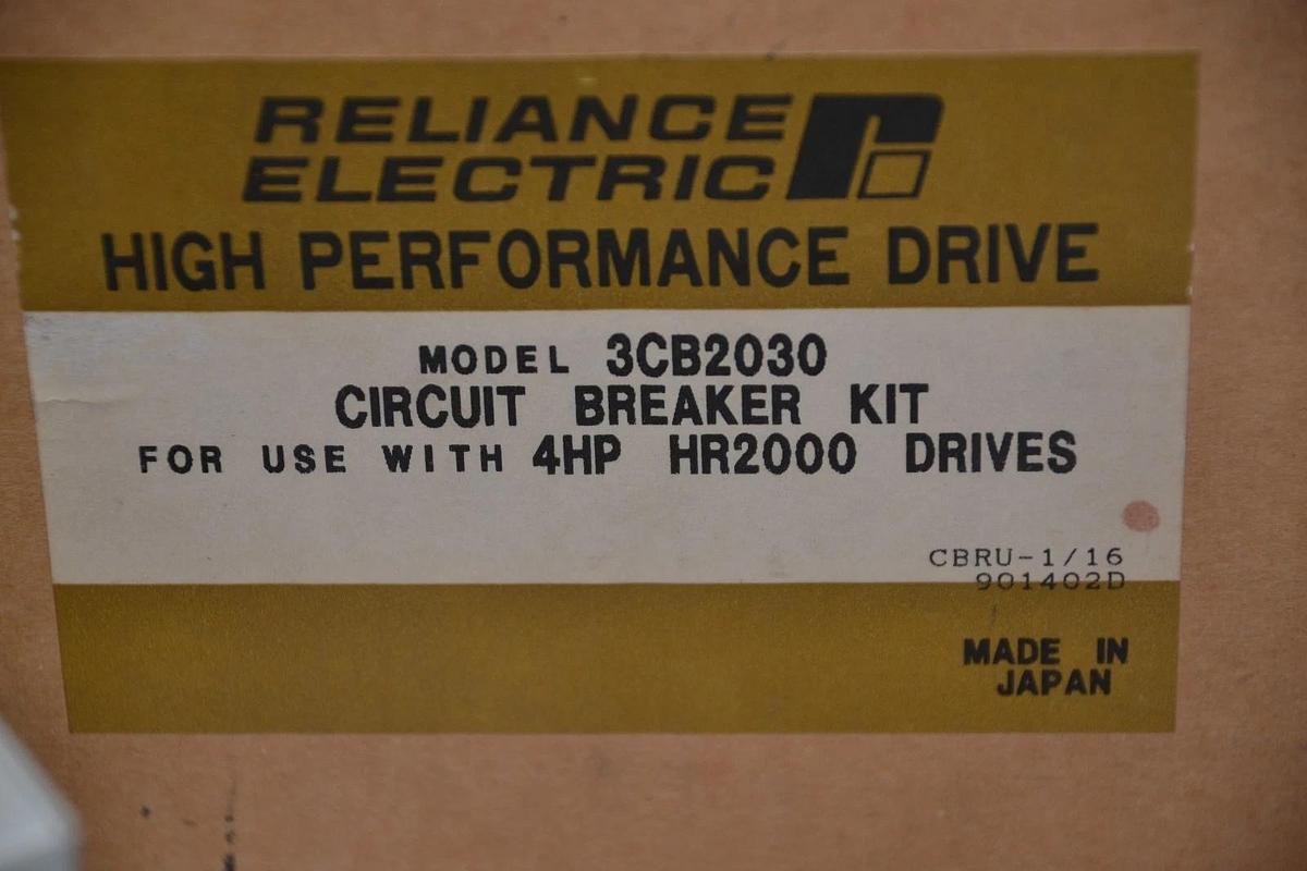 Reliance Circuit Breaker Kit 3CB2030 CBRU-1/16 use w/ 4hp HR2000 Drives  NEW