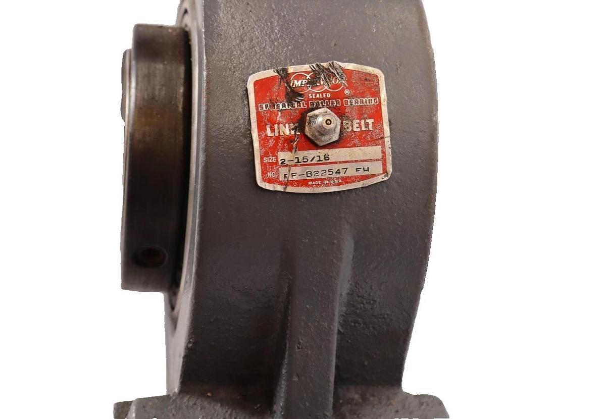 Link-Belt Link Belt Pillow Block Housing Bearing 2-15/16" PE-B22547 FH NOS