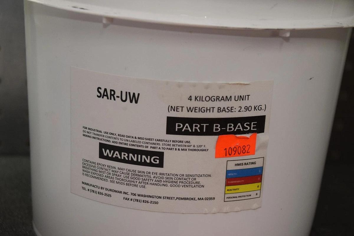 Used DUROMAR SAR-UW UNDERWATER CERAMIC PUTTY 4 KILOGRAM UNIT