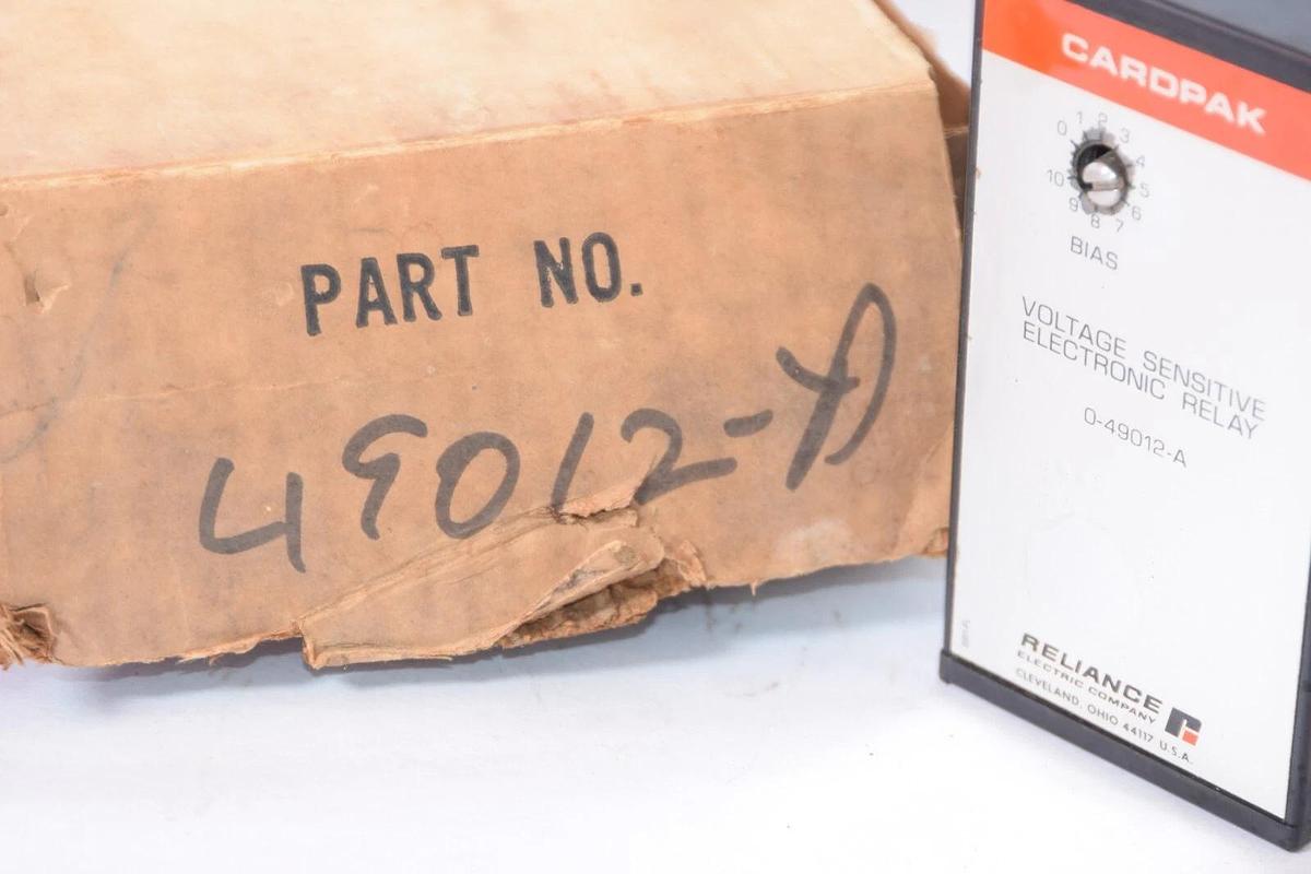 (NEW) RELIANCE 0-49012-A Cardpak Electronic Relay