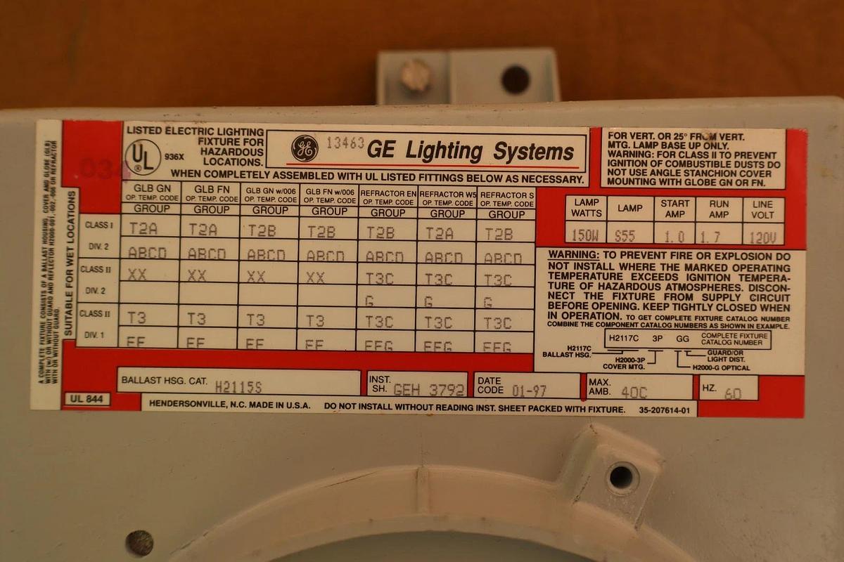 GE General Electric Filtrgard Ballast ASM H2115S 150W 120v (New)