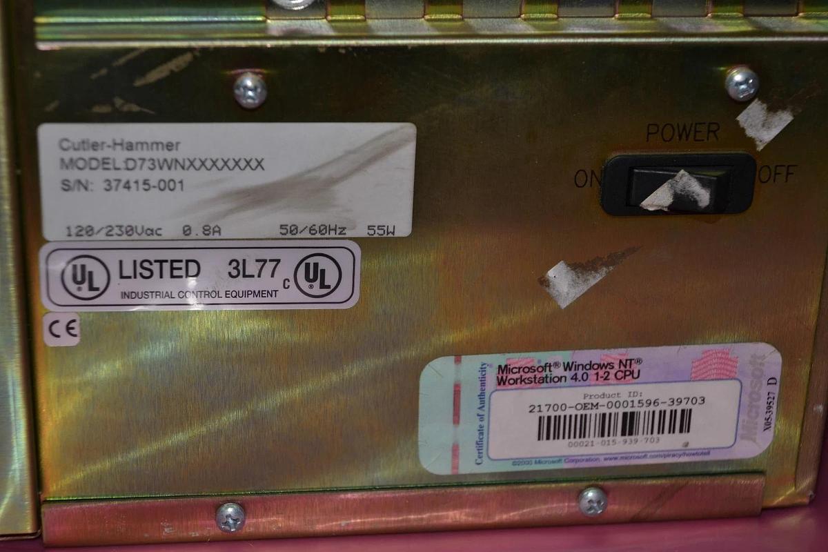 Used Cutler Hammer D73WNXXXXXXX 10.4 IN Display C-H2 D73WN D73 Work Station 4.0