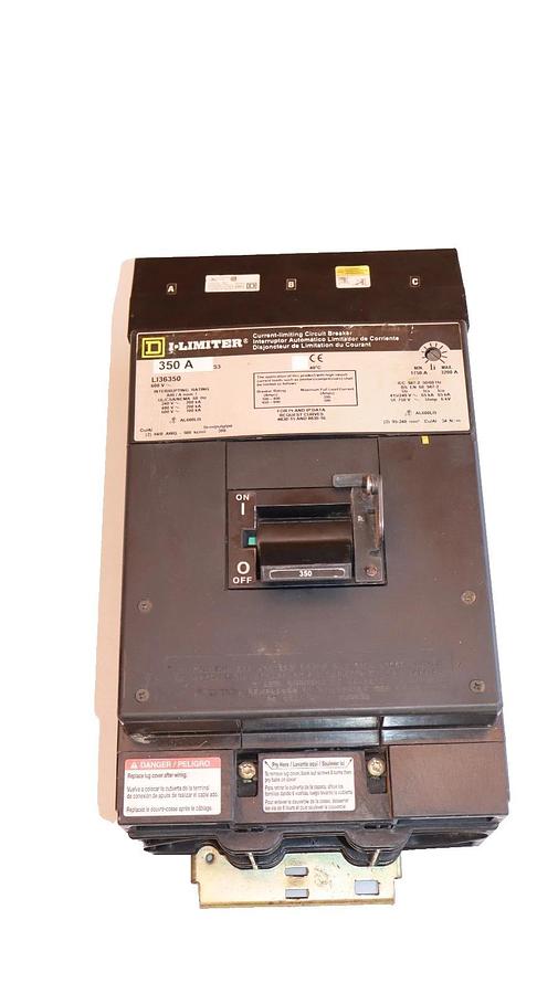 Used Square D I-Limiter Circuit Breaker LI36350 350A 350 Amp 3p 600v