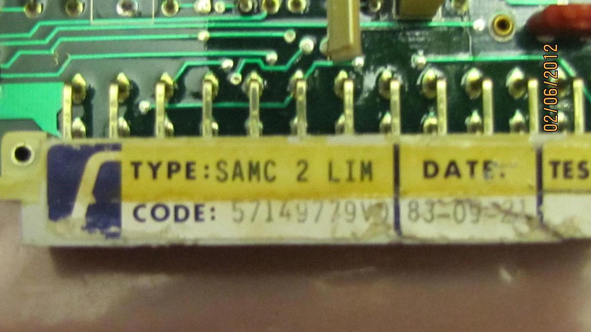 Used STROMBORG CIRCUIT BOARD CARD SAMC-2-LIM SMAC 2 LIM SMAC2LIM SAMC 83B460