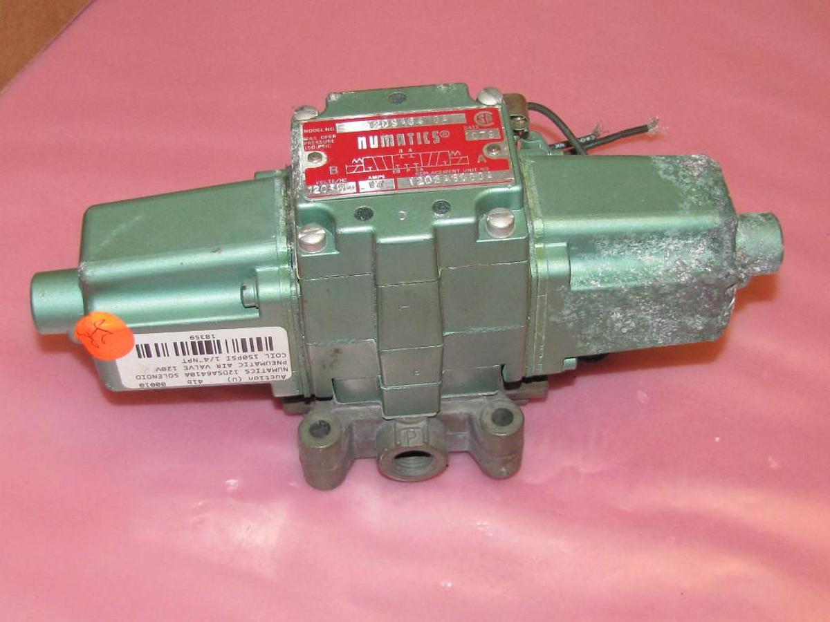 Used NUMATICS VALVE 12DSA6410A 12DSA600A 150PSI 120V