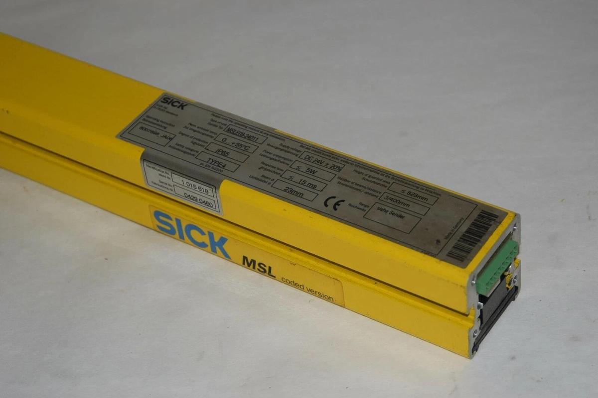 Used SICK  Safety Light Curtain MSLE03-24011 1015618 1 015 617 23mm 24V 5W