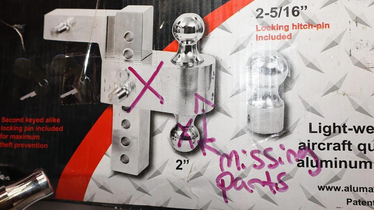 Uriah UT623411 12,000lb 8" Drop Adjustable Ball Mount Hitch 2" "Parts incomplete