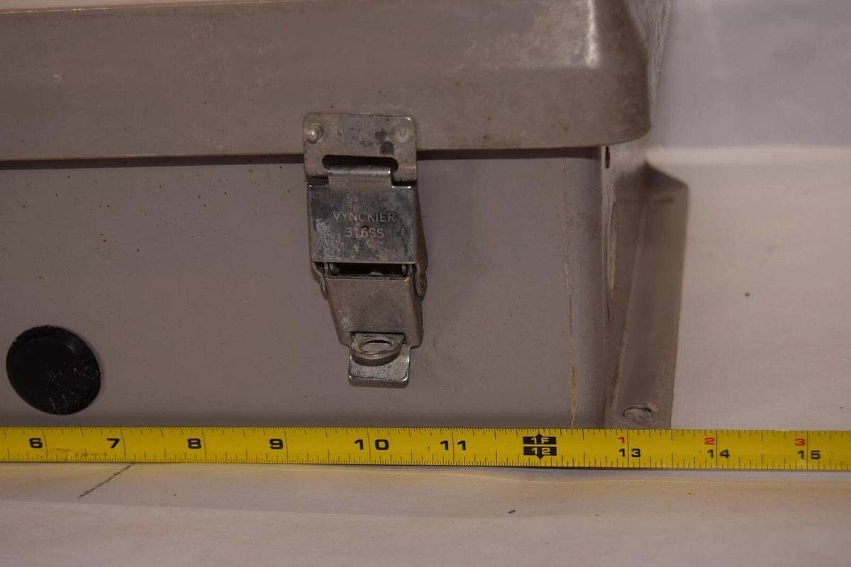 Used ANDERSON AW846333 , 915542 12" x 10" x 4-1/2" ID Plastic PVC Control Enclosure