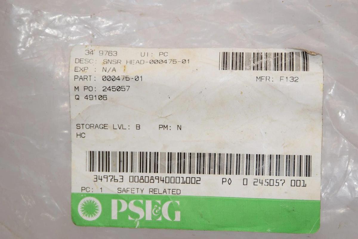 (NEW) PSEG 000475-01 0047501 245057 Flat Up & Level Sensor Head