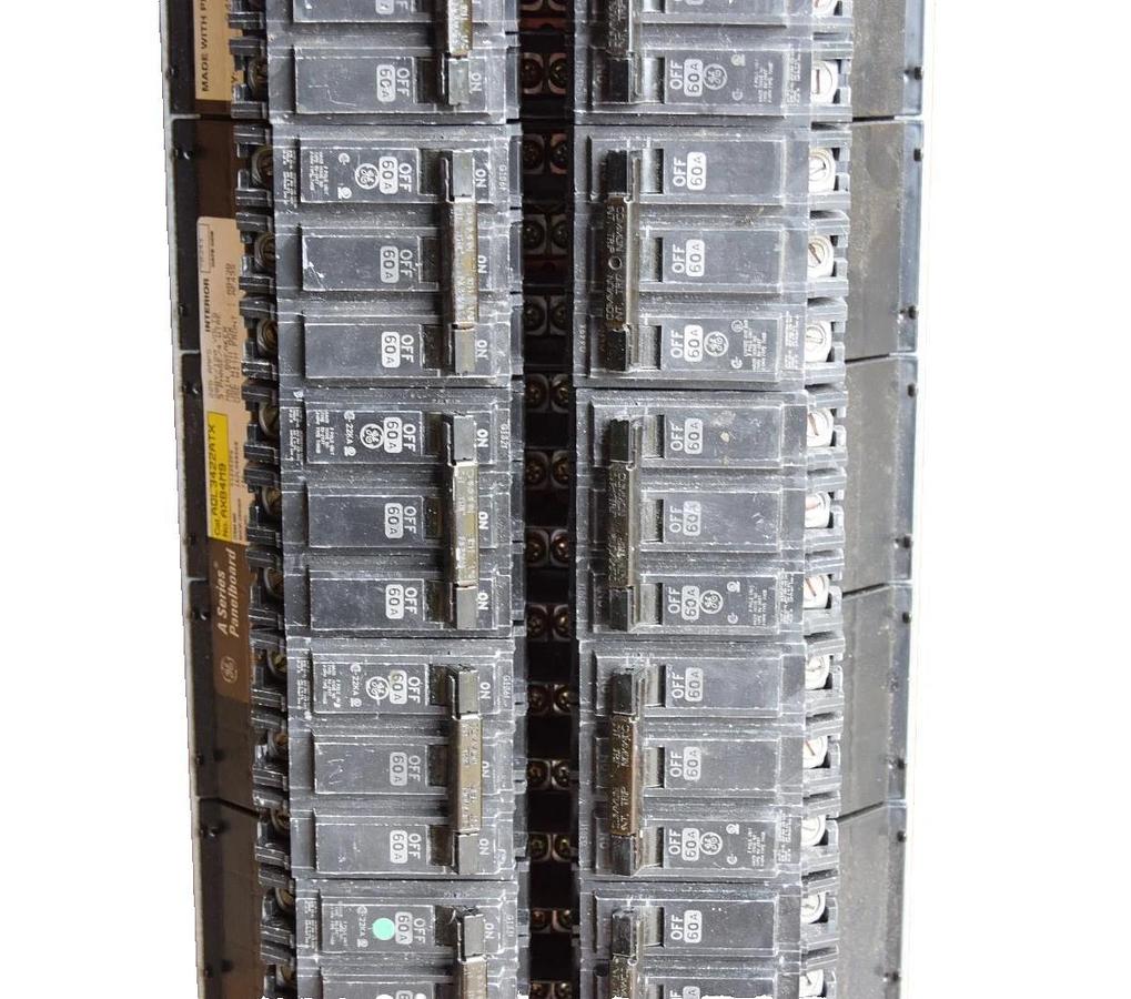 Used General Electric 225A GE A Series Panelboard Interior AQL3422ATX AXB4M9 3ph 4w