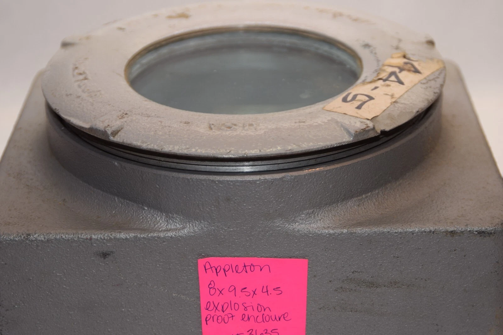 Used APPLETON 8"x9.5"x4.5" Explosion Proof Enclosure W/ Glass Cover Internal Cover