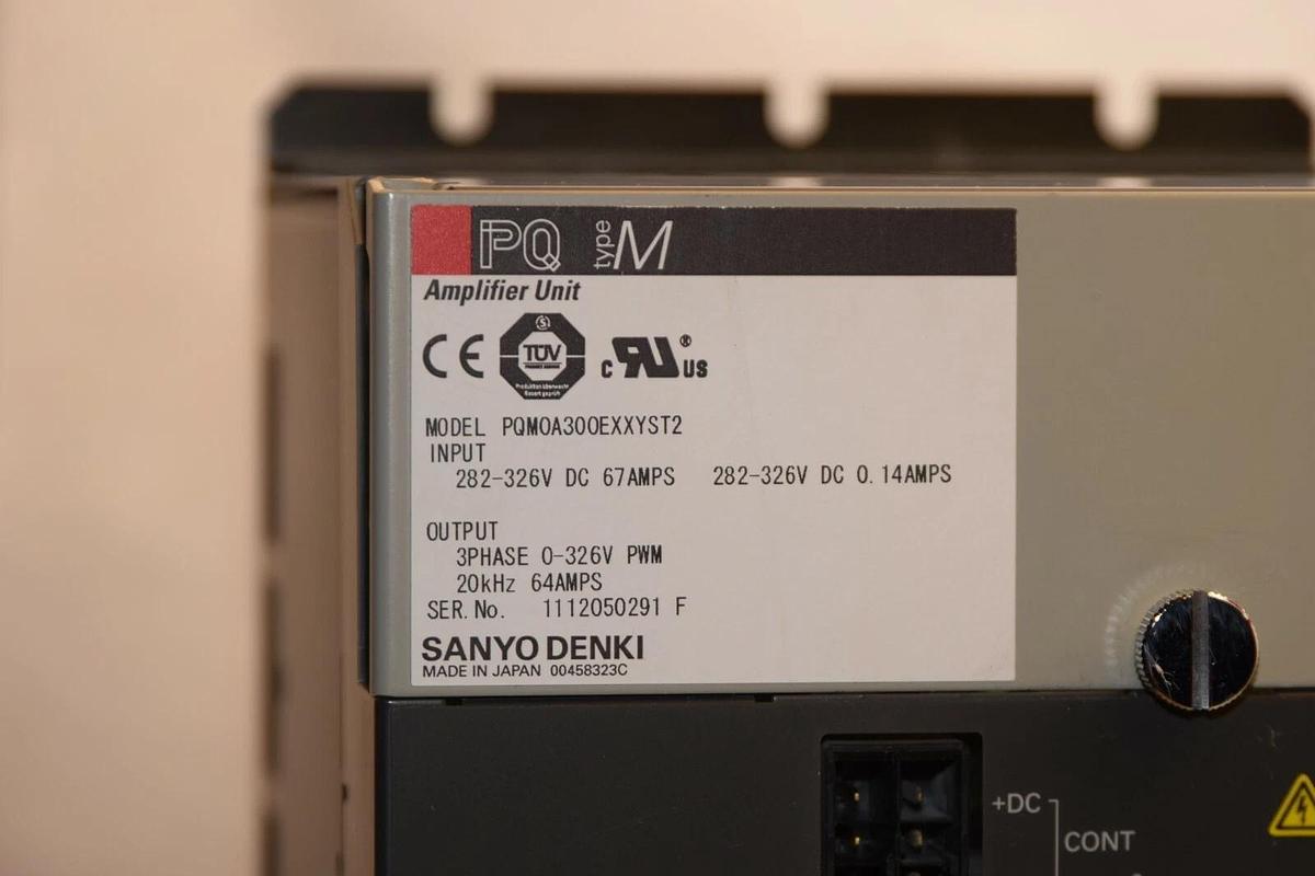 Used SANYO DENKI Amplifier Unit DC Drive PQM0A300EXXYST2  PQMOA300EXXYST2