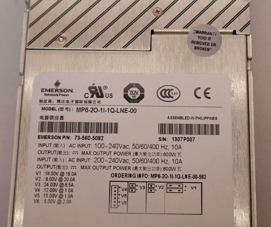 Used EMERSON ASTEC MP6-2O-1I-1Q-LNE-00-582  MP6-2O-1I-1Q-LNE-00 Power Supply (New)