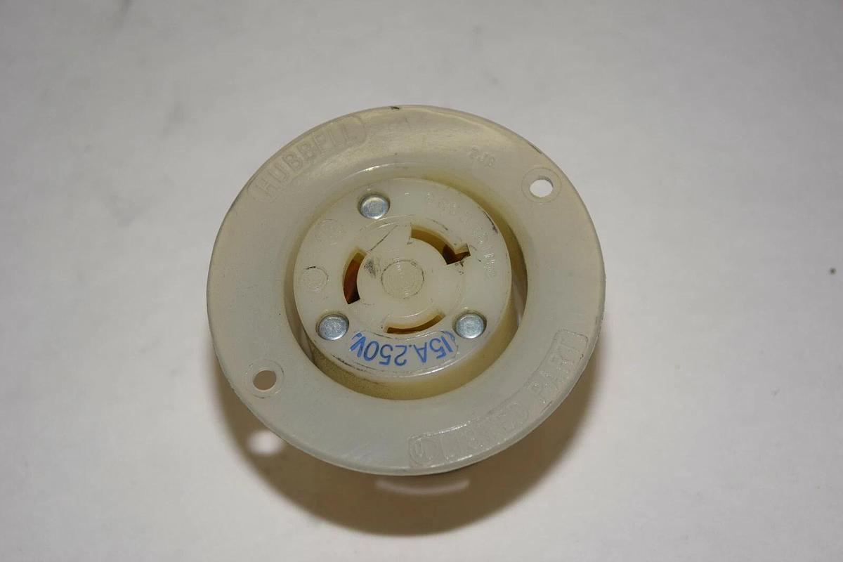 HUBBELL ZJB 15A 250V TWIST-LOCK FLANGED RECEPTACLE NEW