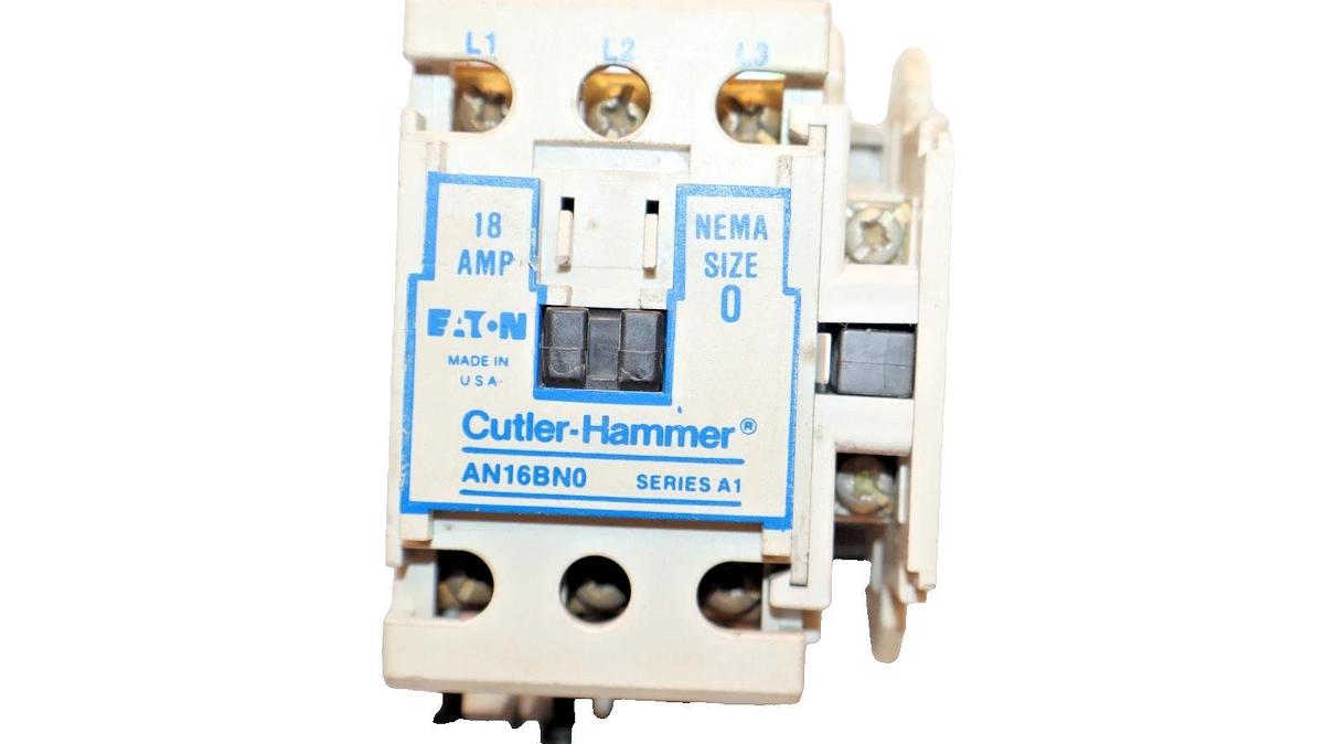 Used Cutler-Hammer Eaton Starter CH AN16BN0 Size Sz 0 600V 18A 18 Amp 120v coil