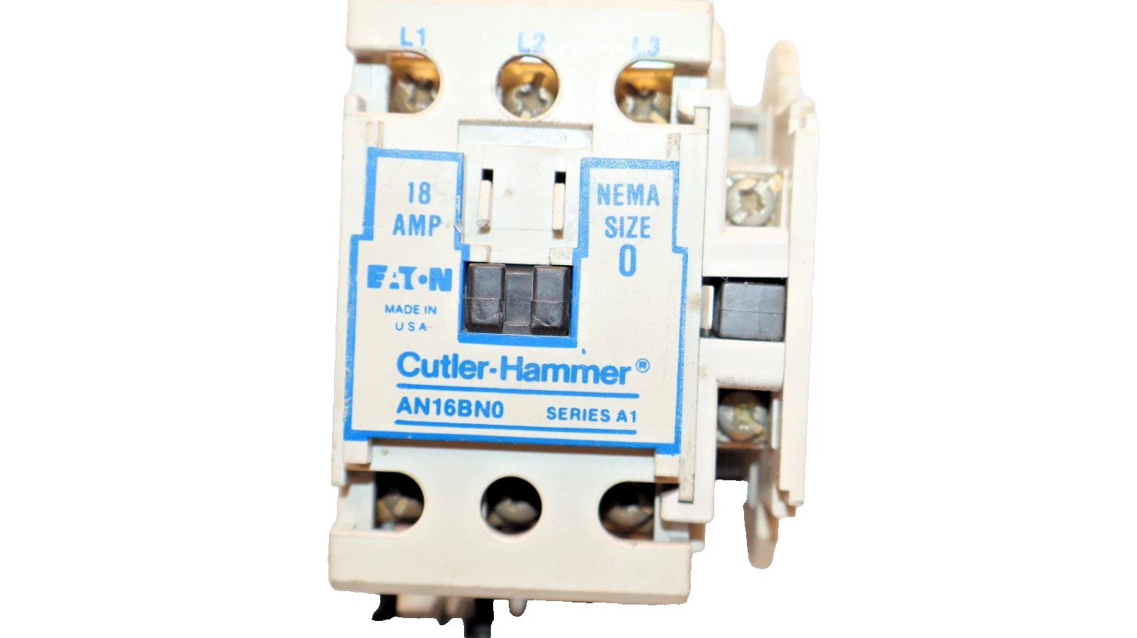Used Cutler-Hammer Eaton Starter CH AN16BN0 Size Sz 0 600V 18A 18 Amp 120v coil