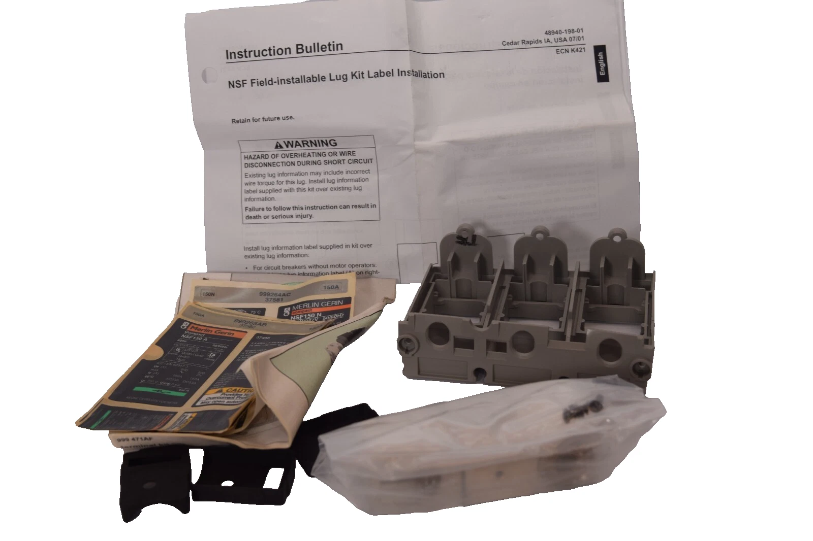 MERLIN GERIN 37486 Circuit Breaker Lug Kit Connector (NOS)