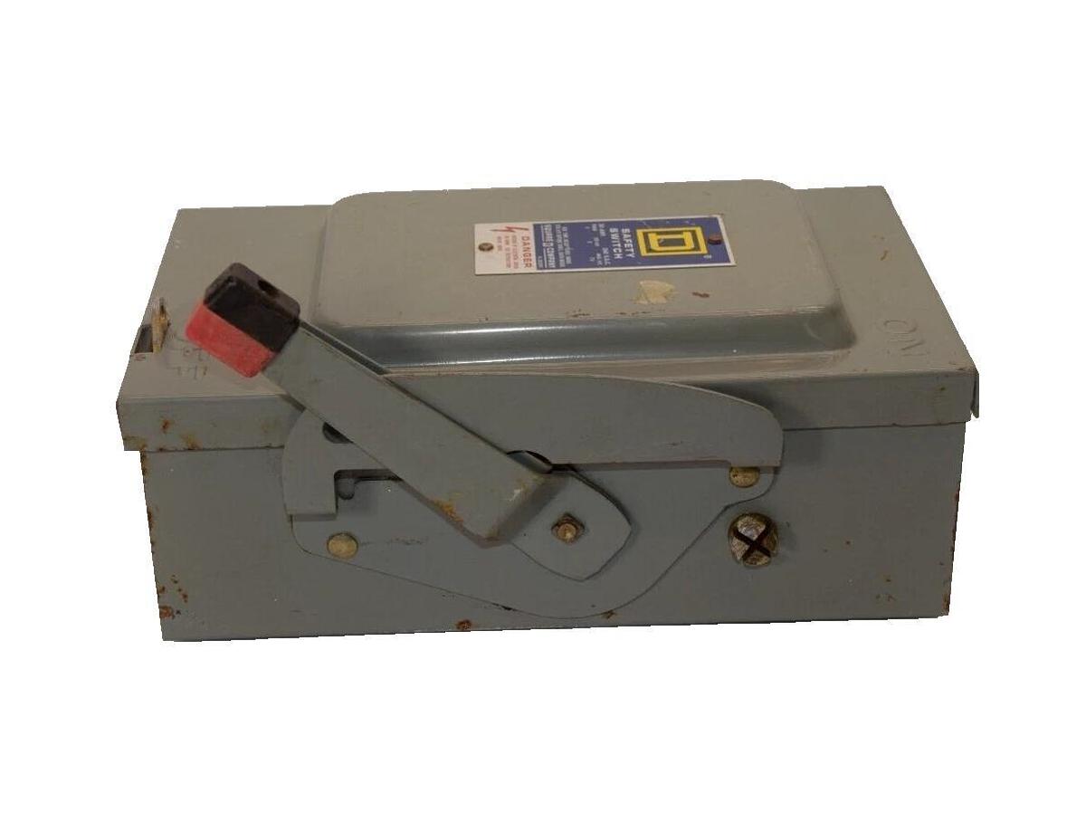 Used SQUARE D Fusible Safety Switch H-321 H321 Ser E1 30 Amp 30A Type 1 3ph 240v