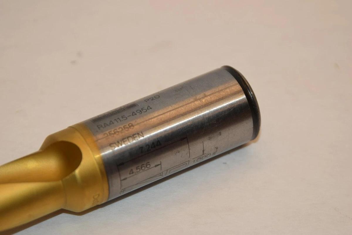 NEW) SANDVIK RA4115-4954 RA411.5-4954 256258 Carbide Tip Coolant Thru Drill Bit