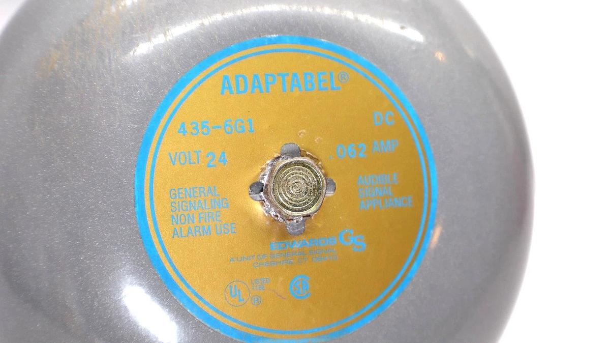 Used EDWARDS 435-6G1 , 4356G1 , .062A 24V Adaptabel Alarm Bell