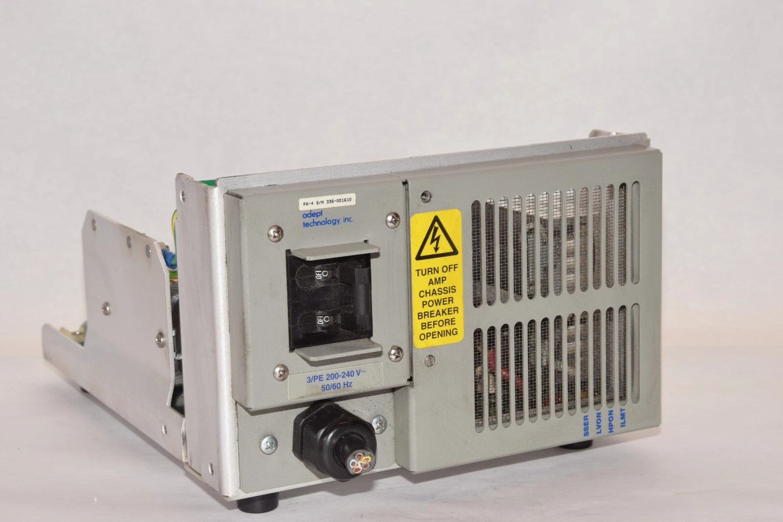 Used ADEPT 10336-15350 , PA-4 200-240V 50/60Hz Power Supply Module