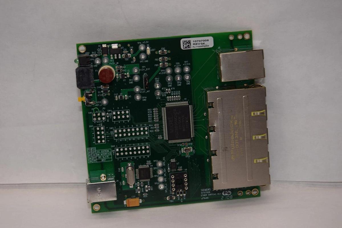 Used SIEMENS 10707008 , STM-5 94V-0 Medical Ethernet Switch Board Card