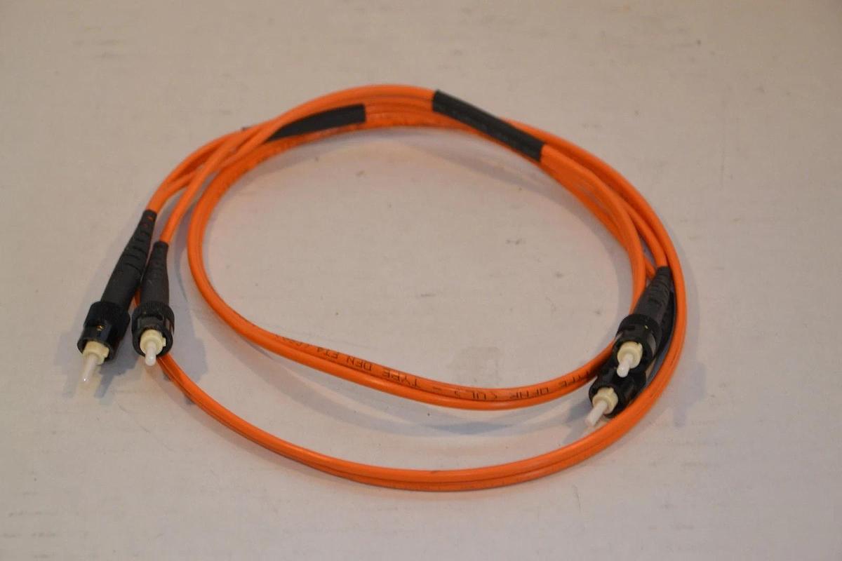Used 4) 42" SIECOR Optical Jumper Cable 01/97 ATM +62.5 Micron TBII OFNR UL OFN FT4