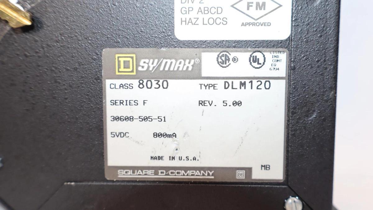 Used Square D Sy/Max Data Logger 8030 DLM120 8030DLM120 Series F with Keys