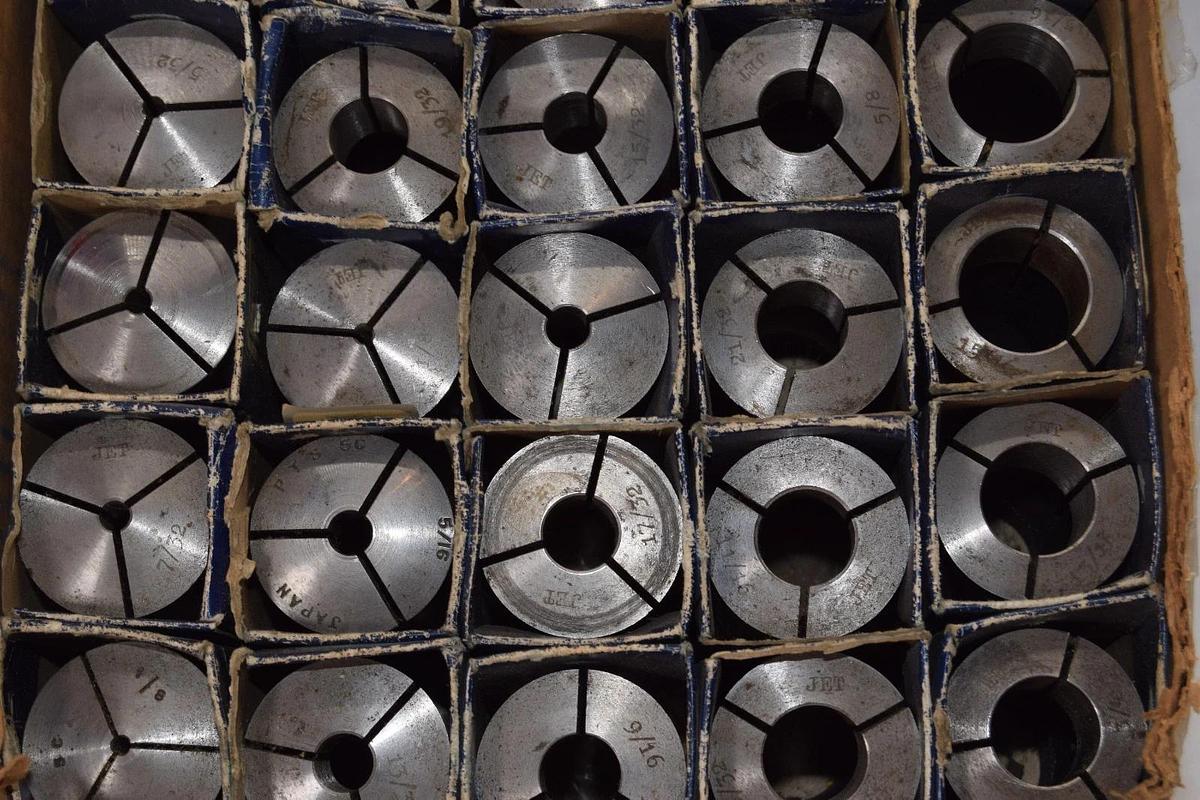 Used (Lot 25) JET 5C Collet Assorted Sizes 3/16, 1/2, 17/32, 3/4, 5/16, 13/16