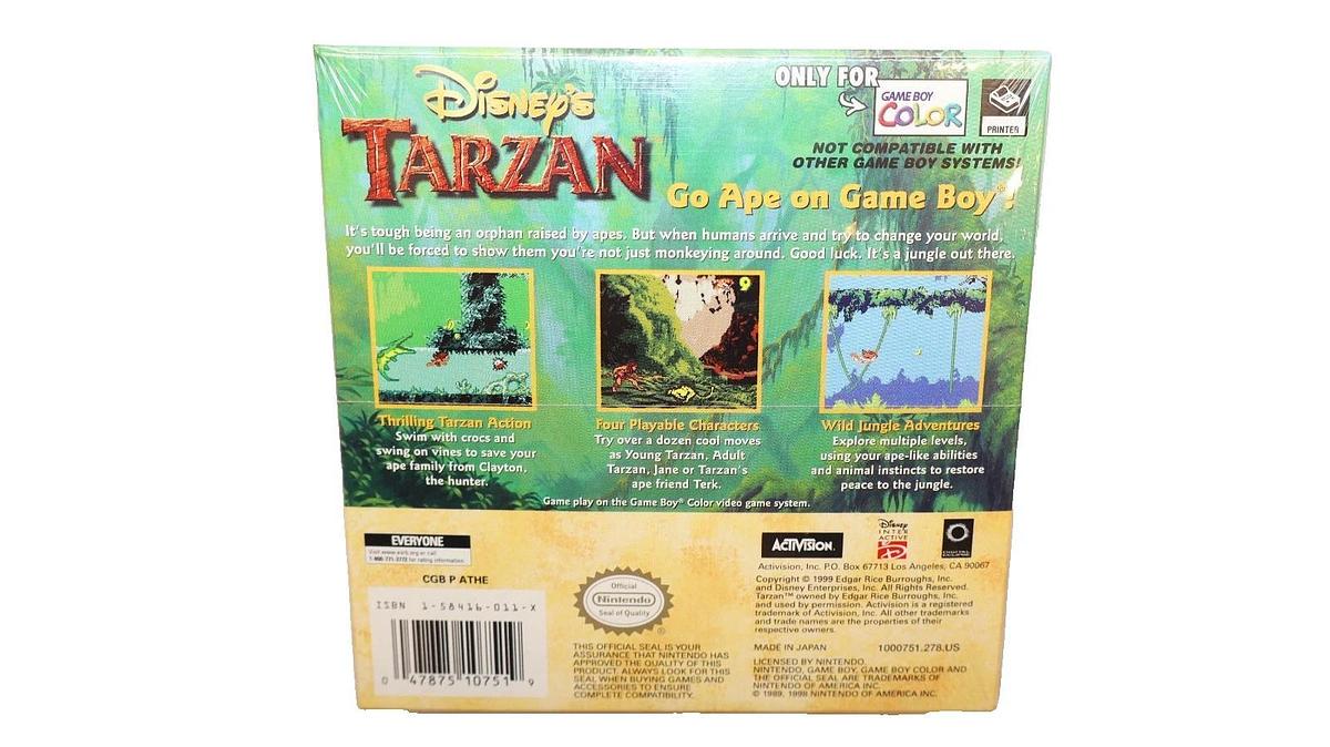 Disney's Tarzan Nintendo Game Boy Color 1999 * NEW - Factory Sealed