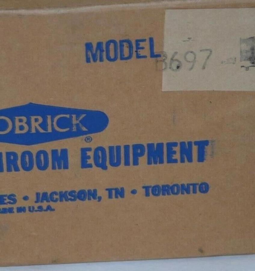 (NEW) BOBRICK B697 B-697 Dbl Roll Stainless Recessed Bath Tissue Dispenser