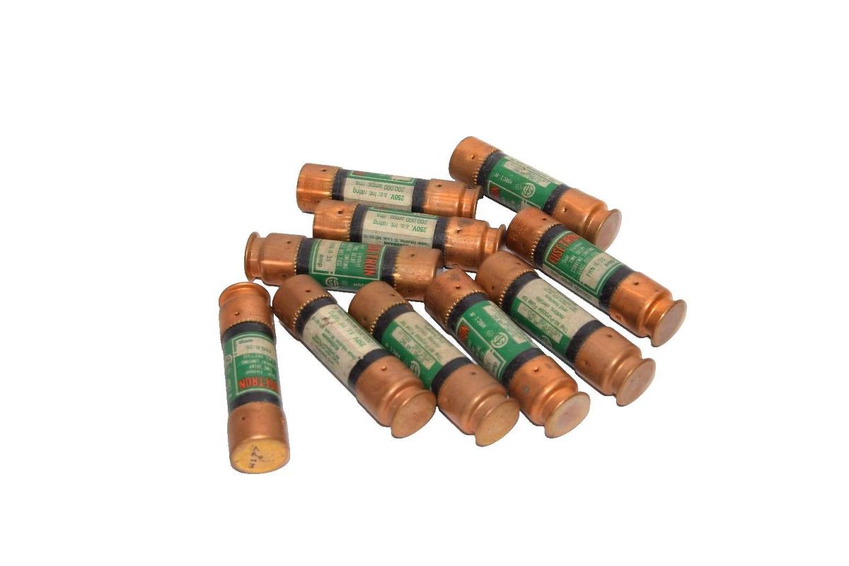 Fusetron FRN-R-35 , FRNR35 35A Amp Time Delay Fuse (New - Lot of 10)