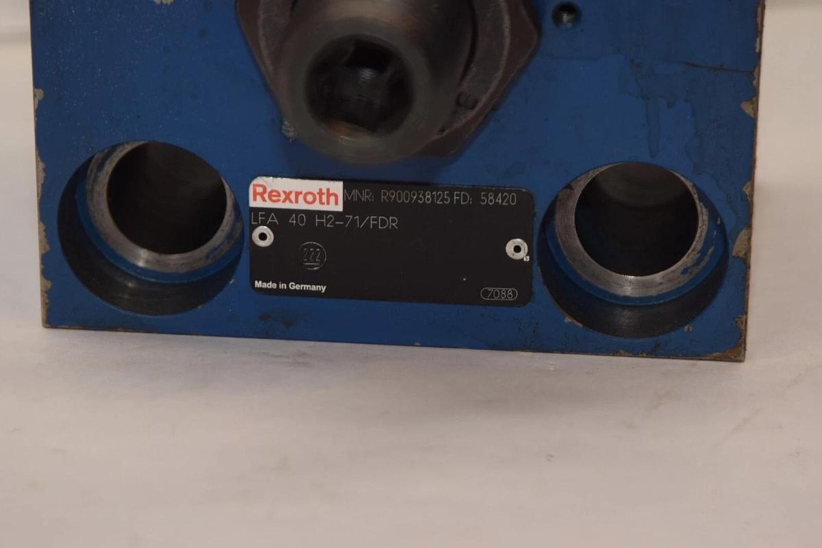 Used REXROTH R900938125 , LFA 40 H2-71/FDR LFA40H2-71/FDR Logic Cover Plate Valve