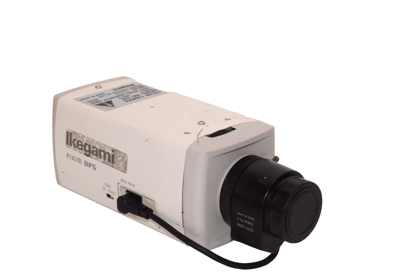 Used Ikegami Camera ISD-A20 ISDA20 Pixim DPS Color Camera w/2.8mm F1.4 CCTV Lens