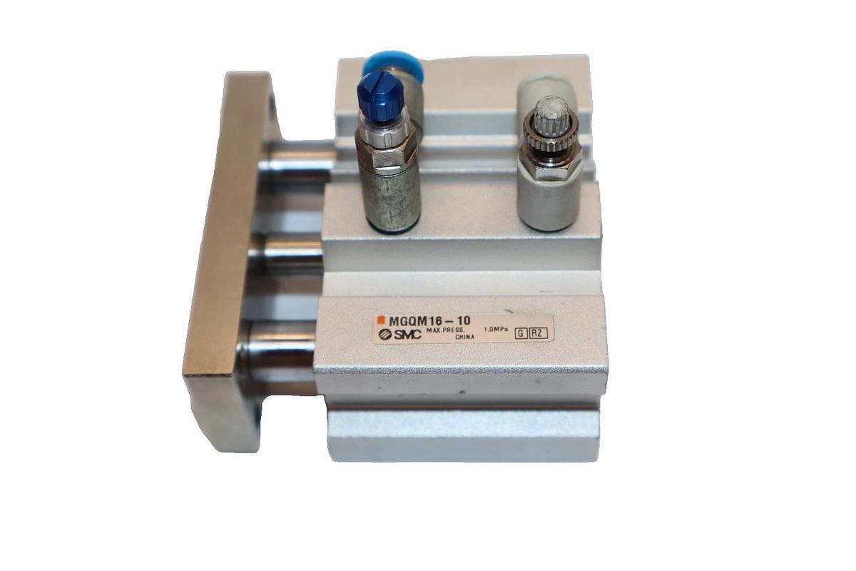 Used SMC MGQM16-10 , MGQM1610 1.0MPa Pneumatic Cylinder Slide Bearing