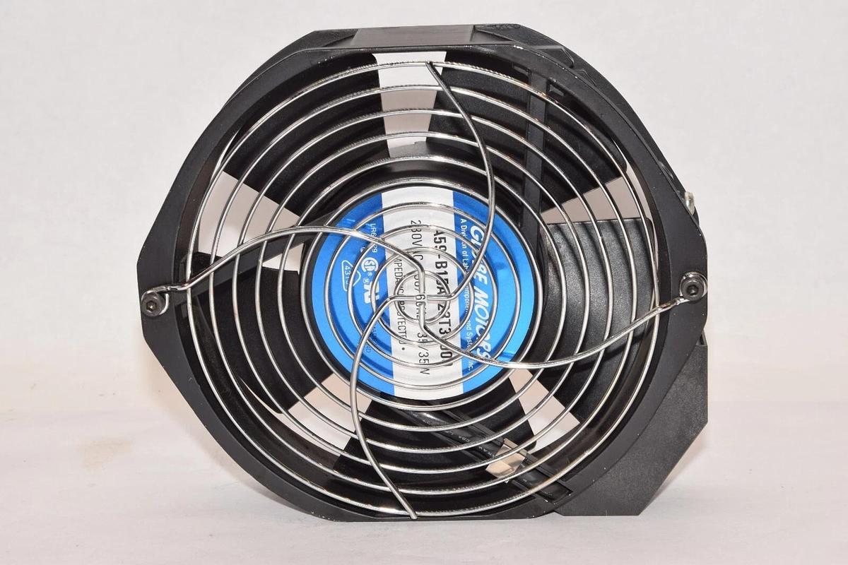 Used GLOBE MOTOR A59-B15A-23T3-000 230Vac 50/60Hz 35W Cooling Fan With Guard