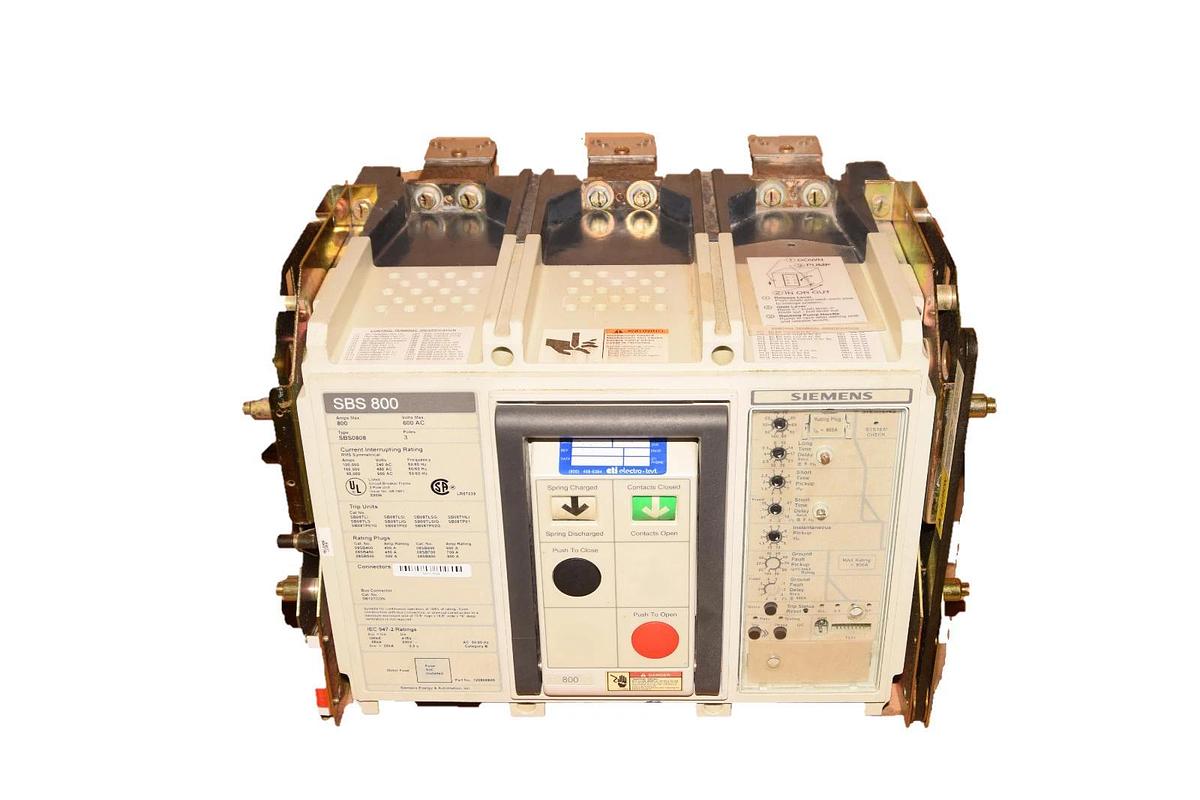 Used SIEMENS SBS0808 SBS 800 CIRCUIT BREAKER 800A 3P 600V 800A  SBSB800 SBS0808DV