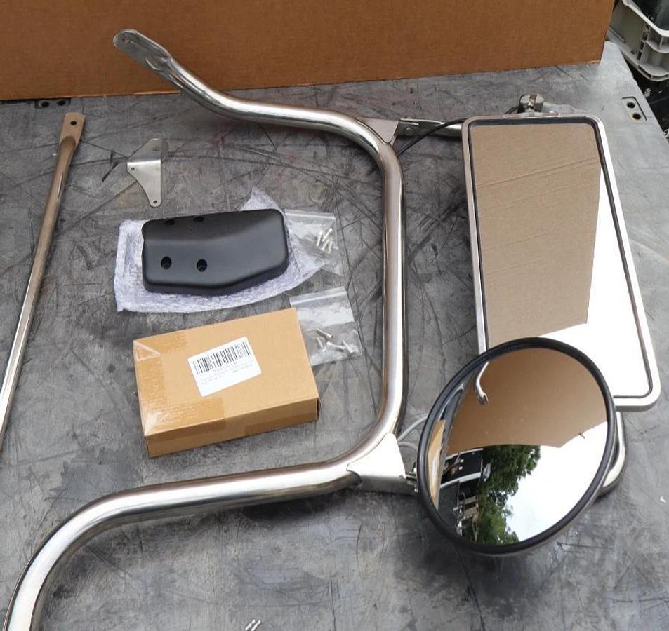 Right Hand Semi Truck Wired Mirror Assembly Cab Door RH Passenger Side (NEW)
